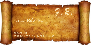 Fata Réka névjegykártya